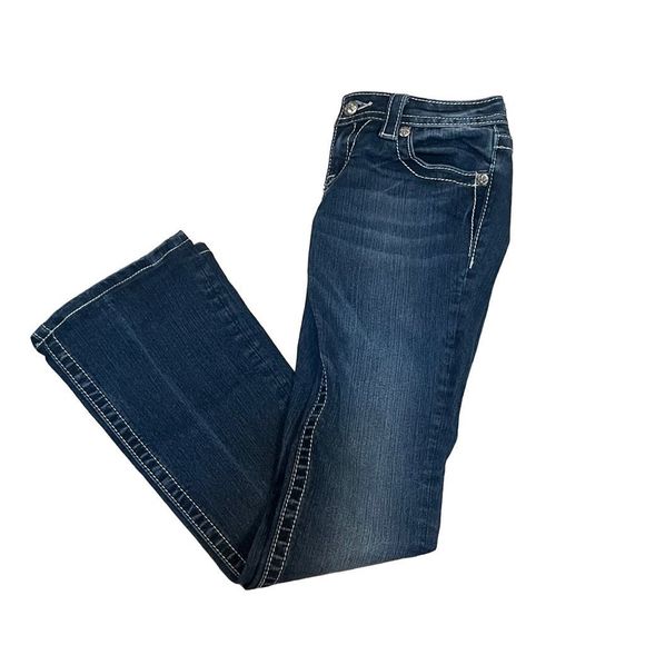 Miss Me Signature Boot Cut Women's Skinny Jeans Embellished Cross Pockets Sz 26 - Picture 4 of 8